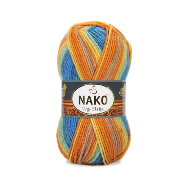 Nako Vega Stripe Batik: Renk cümbüşü ve dokunaklı yumuşaklık bir araya geliyor. Hırka, kazak, atkı ve daha fazlası için ideal. Yaratıcılığınıza renk katın
