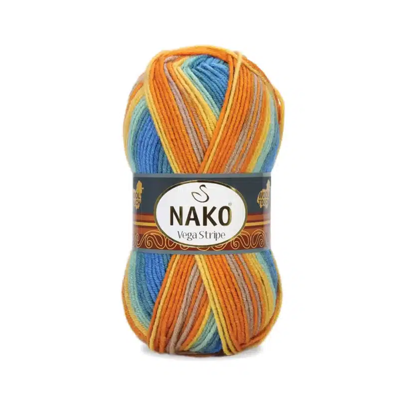 Nako Vega Stripe Batik: Renk cümbüşü ve dokunaklı yumuşaklık bir araya geliyor. Hırka, kazak, atkı ve daha fazlası için ideal. Yaratıcılığınıza renk katın