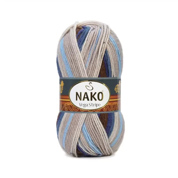 Nako Vega Stripe Batik: Renk cümbüşü ve dokunaklı yumuşaklık bir araya geliyor. Hırka, kazak, atkı ve daha fazlası için ideal. Yaratıcılığınıza renk katın