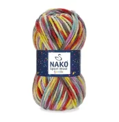 Nako Sportwool Şenlik İpliği - 12 farklı renk seçeneğiyle özgün tasarımlarınıza renk katın. Atkı, bere ve hırka projelerinizde kullanabileceğiniz sıcak ve yumuşak örgü ipliği