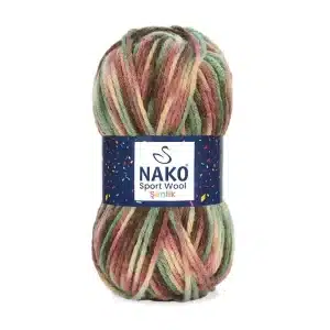 Nako Sportwool Şenlik İpliği - 12 farklı renk seçeneğiyle özgün tasarımlarınıza renk katın. Atkı, bere ve hırka projelerinizde kullanabileceğiniz sıcak ve yumuşak örgü ipliği