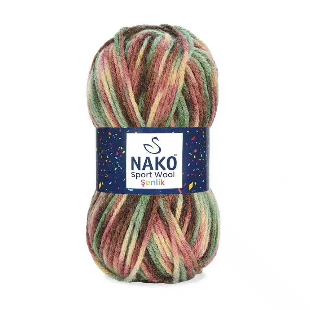 sport-wool-87739 Nako Sportwool Şenlik İpliği - 12 farklı renk seçeneğiyle özgün tasarımlarınıza renk katın. Atkı, bere ve hırka projelerinizde kullanabileceğiniz sıcak ve yumuşak örgü ipliği