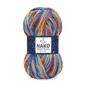 Nako Sportwool Şenlik İpliği - 12 farklı renk seçeneğiyle özgün tasarımlarınıza renk katın. Atkı, bere ve hırka projelerinizde kullanabileceğiniz sıcak ve yumuşak örgü ipliği