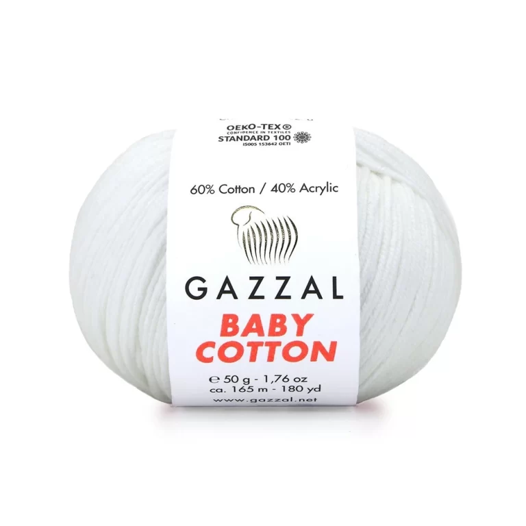 Gazzal Baby Cotton ile renklerin büyülü dünyasına adım atın. Yumuşak dokusu ve çeşitli renkleriyle her örgüye zarafet katın, özgünlüğünüzü ön plana çıkarın