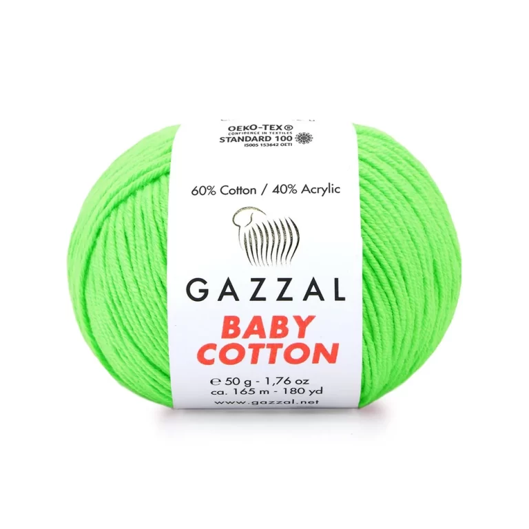 Gazzal Baby Cotton ile renklerin büyülü dünyasına adım atın. Yumuşak dokusu ve çeşitli renkleriyle her örgüye zarafet katın, özgünlüğünüzü ön plana çıkarın