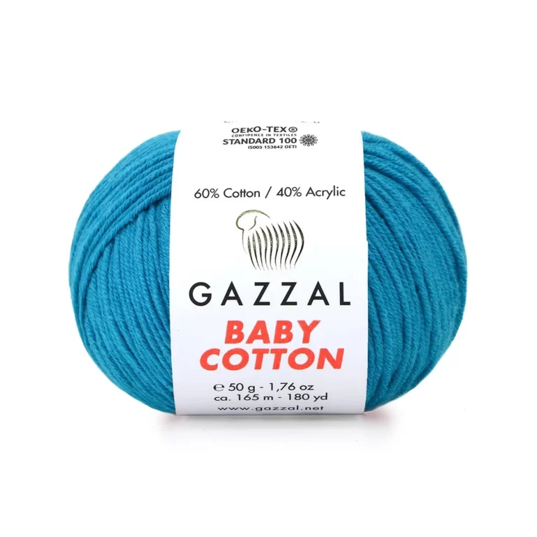 Gazzal Baby Cotton ile renklerin büyülü dünyasına adım atın. Yumuşak dokusu ve çeşitli renkleriyle her örgüye zarafet katın, özgünlüğünüzü ön plana çıkarın
