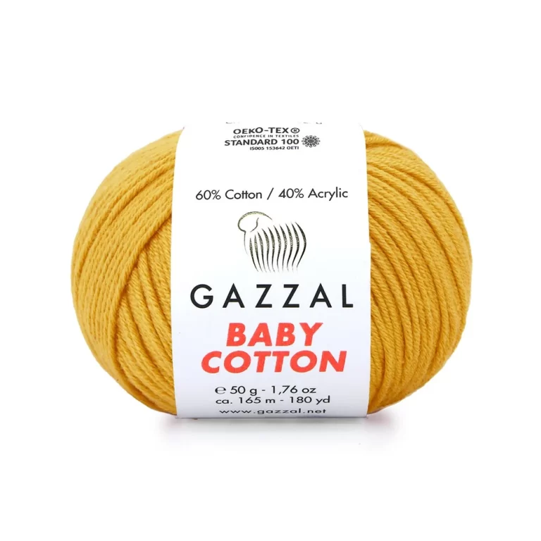 Gazzal Baby Cotton ile renklerin büyülü dünyasına adım atın. Yumuşak dokusu ve çeşitli renkleriyle her örgüye zarafet katın, özgünlüğünüzü ön plana çıkarın