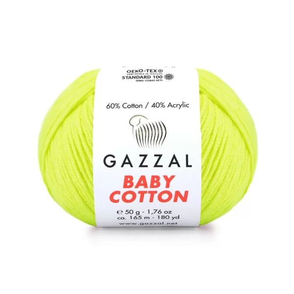 Gazzal Baby Cotton ile renklerin büyülü dünyasına adım atın. Yumuşak dokusu ve çeşitli renkleriyle her örgüye zarafet katın, özgünlüğünüzü ön plana çıkarın