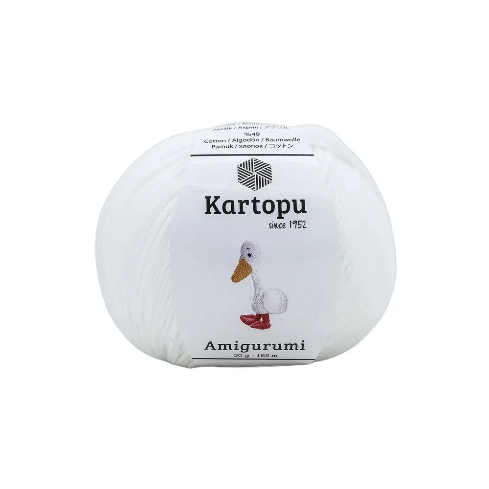 kartopu-amigurumi-k010 Kartopu Amigurumi: Yaratıcılığınıza renk katın! 52 renk seçeneğiyle sevimli projelerinizi öne çıkarın. Yumuşak dokusu ve kullanım kolaylığıyla dikkat çeker.