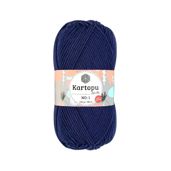 Kartopu No.1 El Örgü İpi - Anti-pilling özellikli, %100 akrilik, yumuşak ve dayanıklı örgü ipi