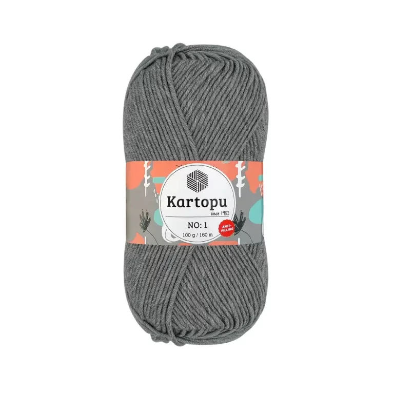 Kartopu No.1 El Örgü İpi - Anti-pilling özellikli, %100 akrilik, yumuşak ve dayanıklı örgü ipi
