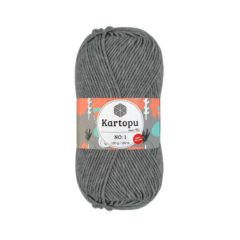 Kartopu No.1 El Örgü İpi - Anti-pilling özellikli, %100 akrilik, yumuşak ve dayanıklı örgü ipi