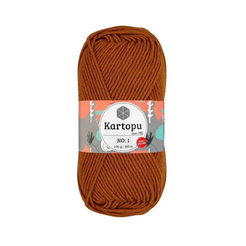 Kartopu No.1 El Örgü İpi - Anti-pilling özellikli, %100 akrilik, yumuşak ve dayanıklı örgü ipi