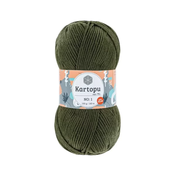 Kartopu No.1 El Örgü İpi - Anti-pilling özellikli, %100 akrilik, yumuşak ve dayanıklı örgü ipi