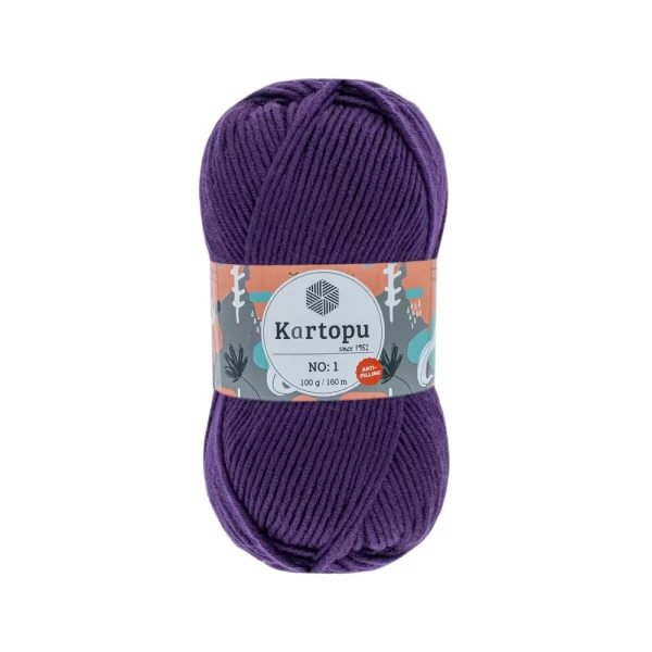 Kartopu No.1 El Örgü İpi - Anti-pilling özellikli, %100 akrilik, yumuşak ve dayanıklı örgü ipi