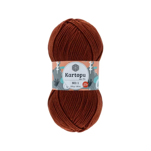 Kartopu No.1 El Örgü İpi - Anti-pilling özellikli, %100 akrilik, yumuşak ve dayanıklı örgü ipi
