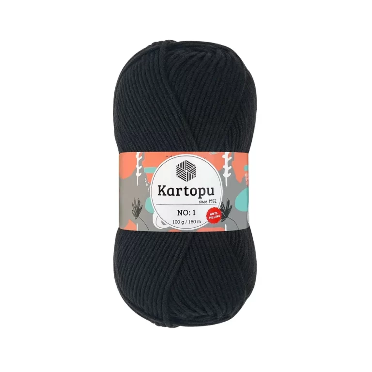Kartopu No.1 El Örgü İpi - Anti-pilling özellikli, %100 akrilik, yumuşak ve dayanıklı örgü ipi