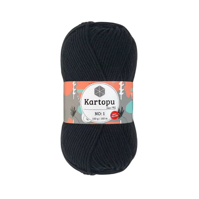 Kartopu No.1 El Örgü İpi - Anti-pilling özellikli, %100 akrilik, yumuşak ve dayanıklı örgü ipi