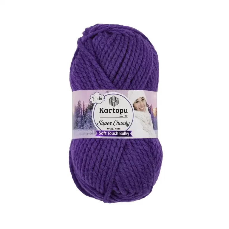 Kartopu Super Chunky el örgü ipliği, %80 akrilik ve %20 yün karışımından üretilmiş, 100 gramlık ve 90 metre uzunluğunda yumuşak dokulu iplik. Kazak, yelek, hırka, atkı, bere gibi örgü projelerinde kullanılabilecek ideal bir ip.Kartopu Super Chunky el örgü ipliği, %80 akrilik ve %20 yün karışımından üretilmiş, 100 gramlık ve 90 metre uzunluğunda yumuşak dokulu iplik. Kazak, yelek, hırka, atkı, bere gibi örgü projelerinde kullanılabilecek ideal bir ip.