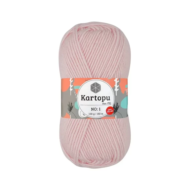 Kartopu No.1 El Örgü İpi - Anti-pilling özellikli, %100 akrilik, yumuşak ve dayanıklı örgü ipi