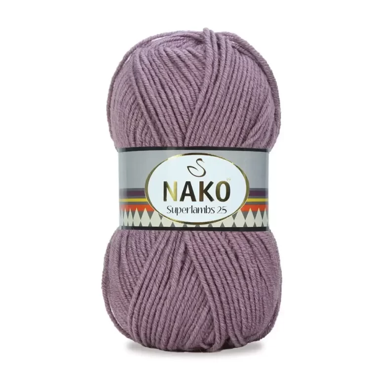 Nako Süperlambs 25 İplik: %25 yün, %75 akrilik, 100 g - 200 m. Kolay örülür, 30°C’de yıkanabilir, zengin renk seçenekleriyle her projeye uygun!