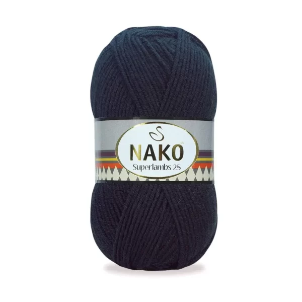 Nako Süperlambs 25 İplik: %25 yün, %75 akrilik, 100 g - 200 m. Kolay örülür, 30°C’de yıkanabilir, zengin renk seçenekleriyle her projeye uygun!