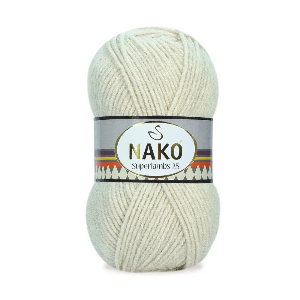 nako-süperlambs-25-240 Nako Süperlambs 25 İplik: %25 yün, %75 akrilik, 100 g - 200 m. Kolay örülür, 30°C’de yıkanabilir, zengin renk seçenekleriyle her projeye uygun!