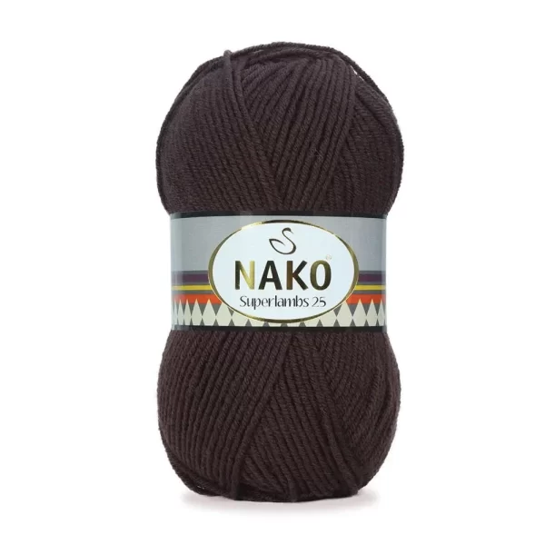 Nako Süperlambs 25 İplik: %25 yün, %75 akrilik, 100 g - 200 m. Kolay örülür, 30°C’de yıkanabilir, zengin renk seçenekleriyle her projeye uygun!
