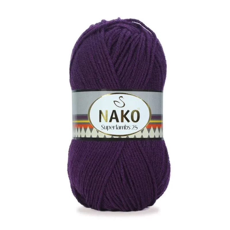 Nako Süperlambs 25 İplik: %25 yün, %75 akrilik, 100 g - 200 m. Kolay örülür, 30°C’de yıkanabilir, zengin renk seçenekleriyle her projeye uygun!