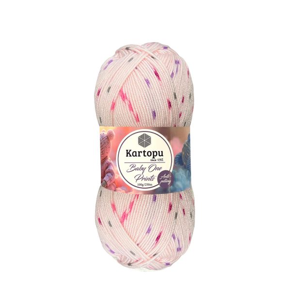 Bebekler ve alerjik cilde sahip bireyler için özel olarak tasarlanmıştır. Tüylenmeyen ve yumuşak bir iplik arıyorsanız, Kartopu baby one prints tam size göre!