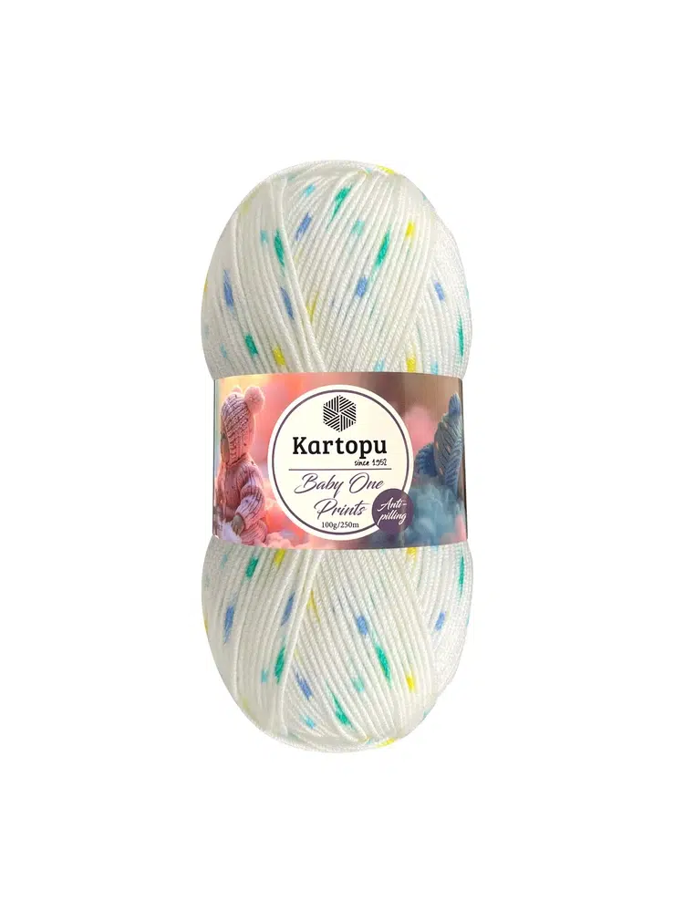 kartopu-baby-one-prints-b2522 Bebekler ve alerjik cilde sahip bireyler için özel olarak tasarlanmıştır. Tüylenmeyen ve yumuşak bir iplik arıyorsanız, Kartopu baby one prints tam size göre!