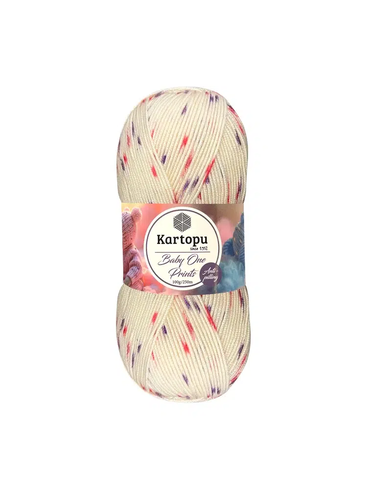 kartopu-baby-one-prints-b2535 Bebekler ve alerjik cilde sahip bireyler için özel olarak tasarlanmıştır. Tüylenmeyen ve yumuşak bir iplik arıyorsanız, Kartopu baby one prints tam size göre!