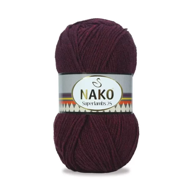 Nako Süperlambs 25 İplik: %25 yün, %75 akrilik, 100 g - 200 m. Kolay örülür, 30°C’de yıkanabilir, zengin renk seçenekleriyle her projeye uygun!