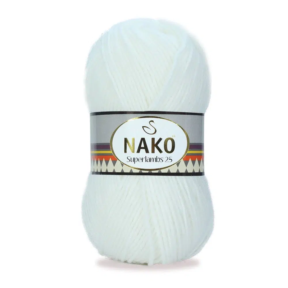 nako-superlambs-25-208 Nako Süperlambs 25 İplik: %25 yün, %75 akrilik, 100 g - 200 m. Kolay örülür, 30°C’de yıkanabilir, zengin renk seçenekleriyle her projeye uygun!