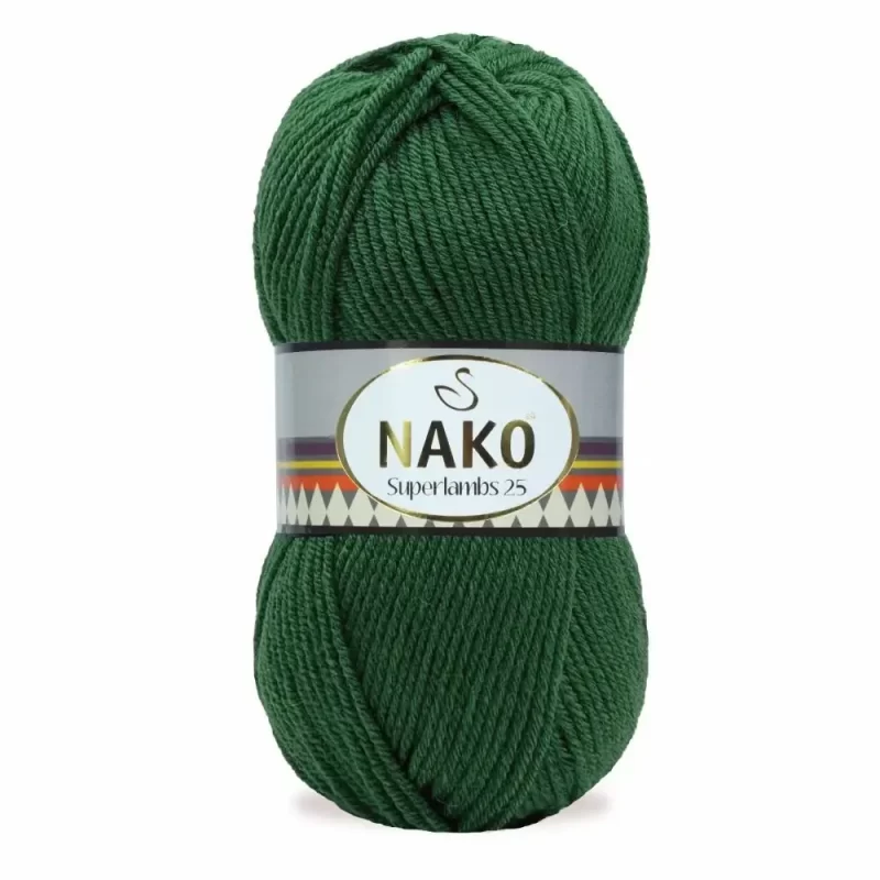 Nako Süperlambs 25 İplik: %25 yün, %75 akrilik, 100 g - 200 m. Kolay örülür, 30°C’de yıkanabilir, zengin renk seçenekleriyle her projeye uygun!