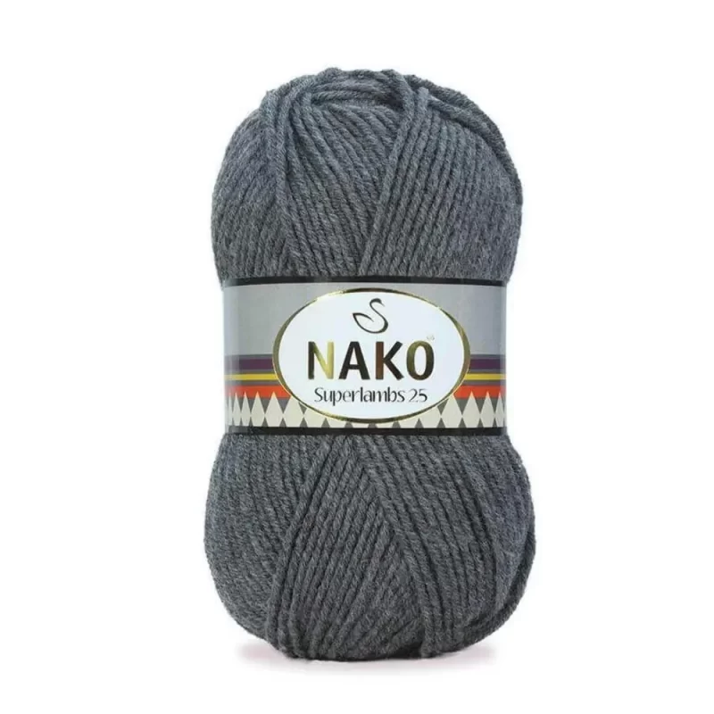 Nako Süperlambs 25 İplik: %25 yün, %75 akrilik, 100 g - 200 m. Kolay örülür, 30°C’de yıkanabilir, zengin renk seçenekleriyle her projeye uygun!