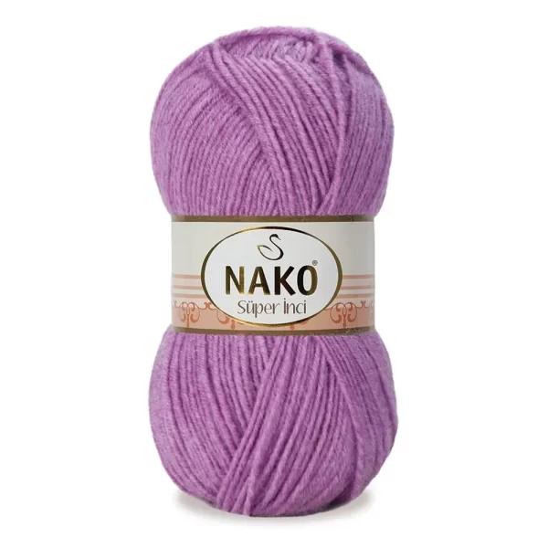 Nako Süper İnci İplik: %25 yün, %75 akrilik, 100 g - 260 m. Kolay örülür, 30°C’de yıkanabilir, zengin renk seçenekleriyle her projeye uygun!