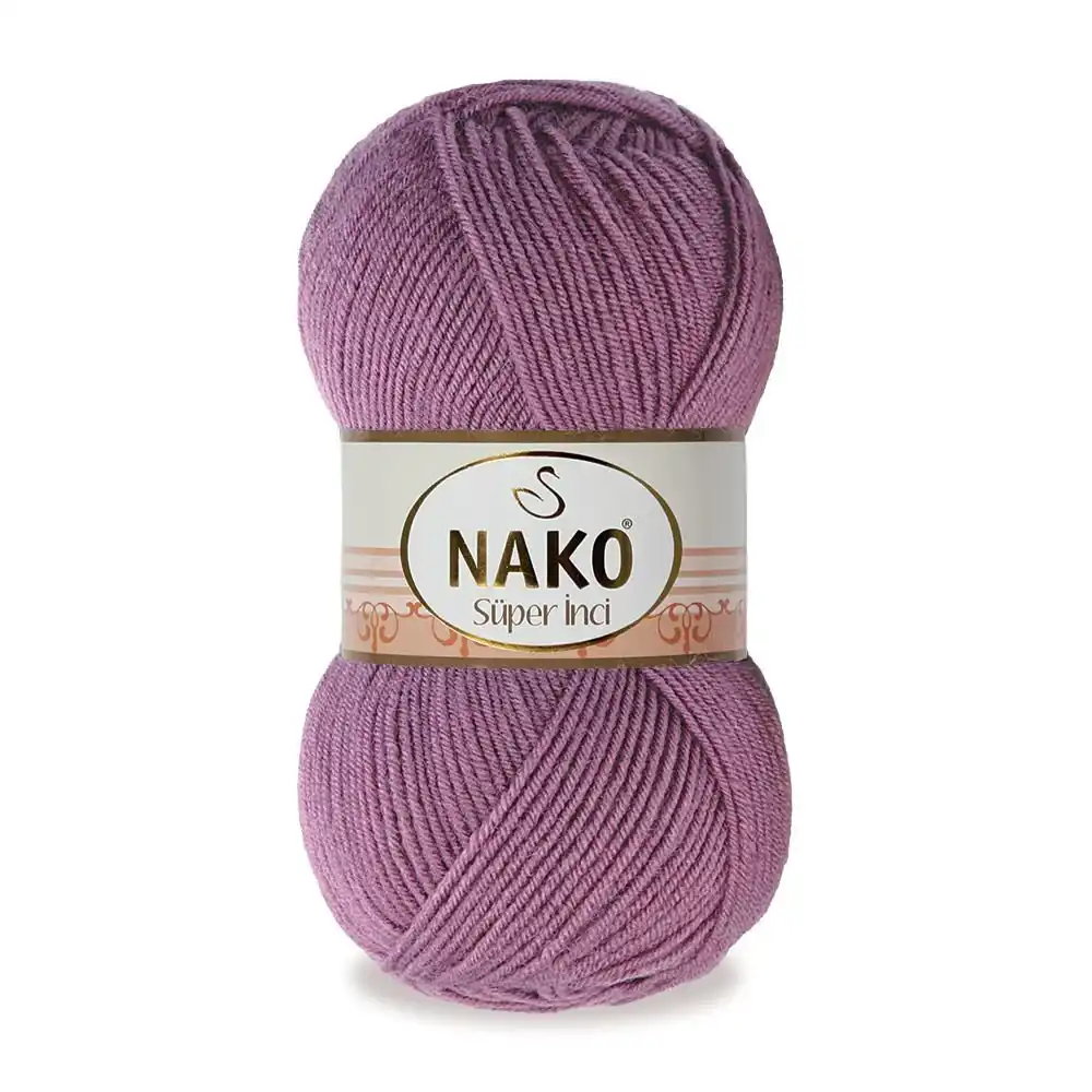 nako-super-inci-569 Nako Süper İnci İplik: %25 yün, %75 akrilik, 100 g - 260 m. Kolay örülür, 30°C’de yıkanabilir, zengin renk seçenekleriyle her projeye uygun!