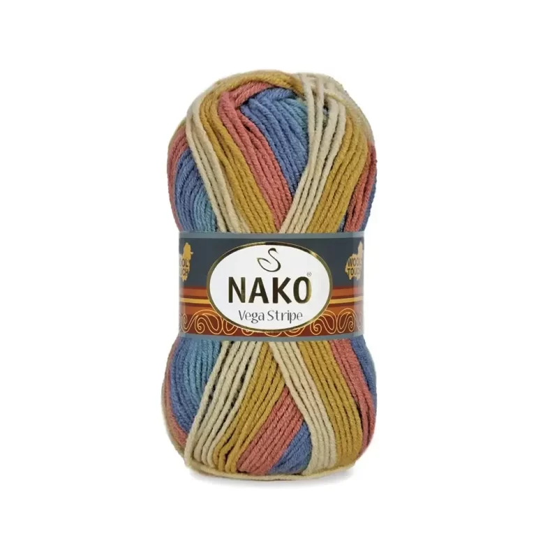 Nako Vega Stripe Batik: Renk cümbüşü ve dokunaklı yumuşaklık bir araya geliyor. Hırka, kazak, atkı ve daha fazlası için ideal. Yaratıcılığınıza renk katın