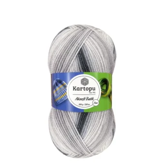 Kartopu Aksoft Batik yumak, kışlık örgü ipi, renkli akrilik iplik