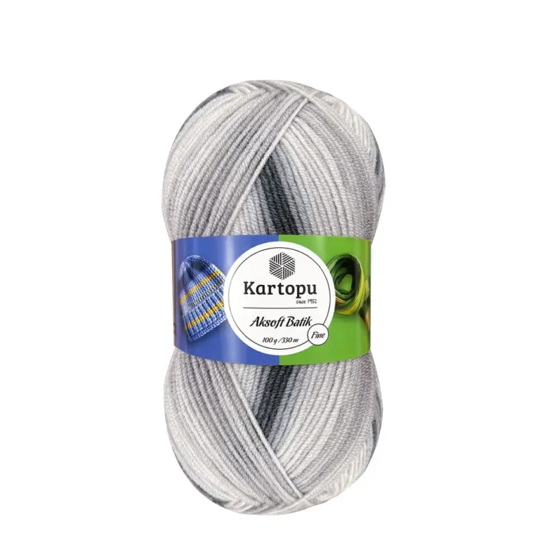 Kartopu Aksoft Batik yumak, kışlık örgü ipi, renkli akrilik iplik