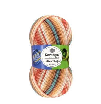 Kartopu Aksoft Batik yumak, kışlık örgü ipi, renkli akrilik iplik