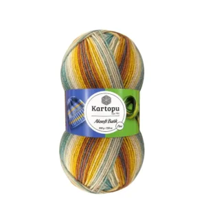 Kartopu Aksoft Batik yumak, kışlık örgü ipi, renkli akrilik iplik