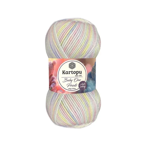 Bebekler ve alerjik cilde sahip bireyler için özel olarak tasarlanmıştır. Tüylenmeyen ve yumuşak bir iplik arıyorsanız, Kartopu baby one prints tam size göre!
