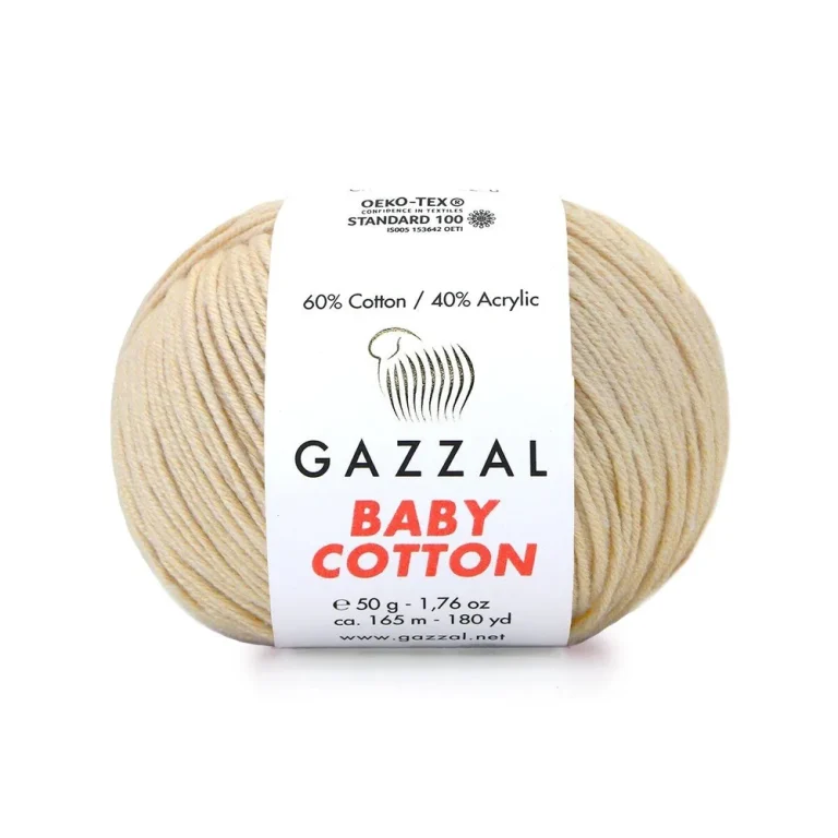 Gazzal Baby Cotton ile renklerin büyülü dünyasına adım atın. Yumuşak dokusu ve çeşitli renkleriyle her örgüye zarafet katın, özgünlüğünüzü ön plana çıkarın