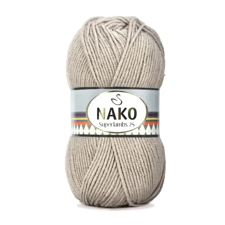 Nako Süperlambs 25 İplik: %25 yün, %75 akrilik, 100 g - 200 m. Kolay örülür, 30°C’de yıkanabilir, zengin renk seçenekleriyle her projeye uygun!