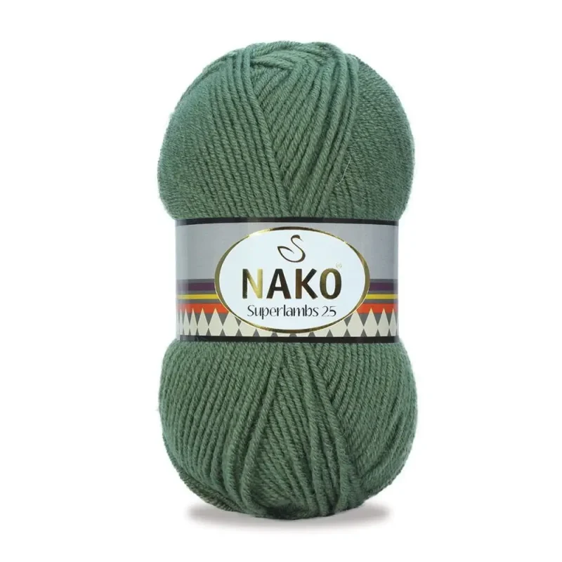Nako Süperlambs 25 İplik: %25 yün, %75 akrilik, 100 g - 200 m. Kolay örülür, 30°C’de yıkanabilir, zengin renk seçenekleriyle her projeye uygun!