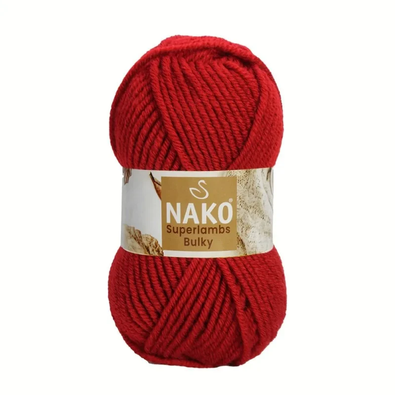 Nako Süperlambs bulky İplik: %25 yün, %75 akrilik, 100 g - 100 m. Kolay örülür, 30°C’de yıkanabilir, zengin renk seçenekleriyle her projeye uygun!