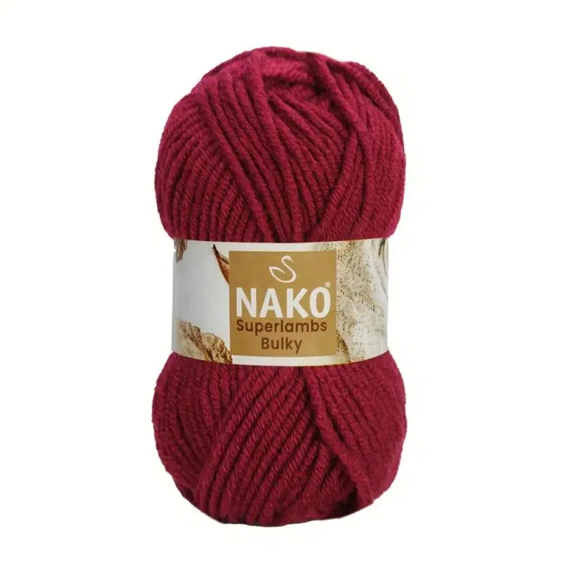 Nako Süperlambs bulky İplik: %25 yün, %75 akrilik, 100 g - 100 m. Kolay örülür, 30°C’de yıkanabilir, zengin renk seçenekleriyle her projeye uygun!