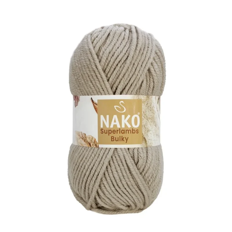 Nako Süperlambs bulky İplik: %25 yün, %75 akrilik, 100 g - 100 m. Kolay örülür, 30°C’de yıkanabilir, zengin renk seçenekleriyle her projeye uygun!